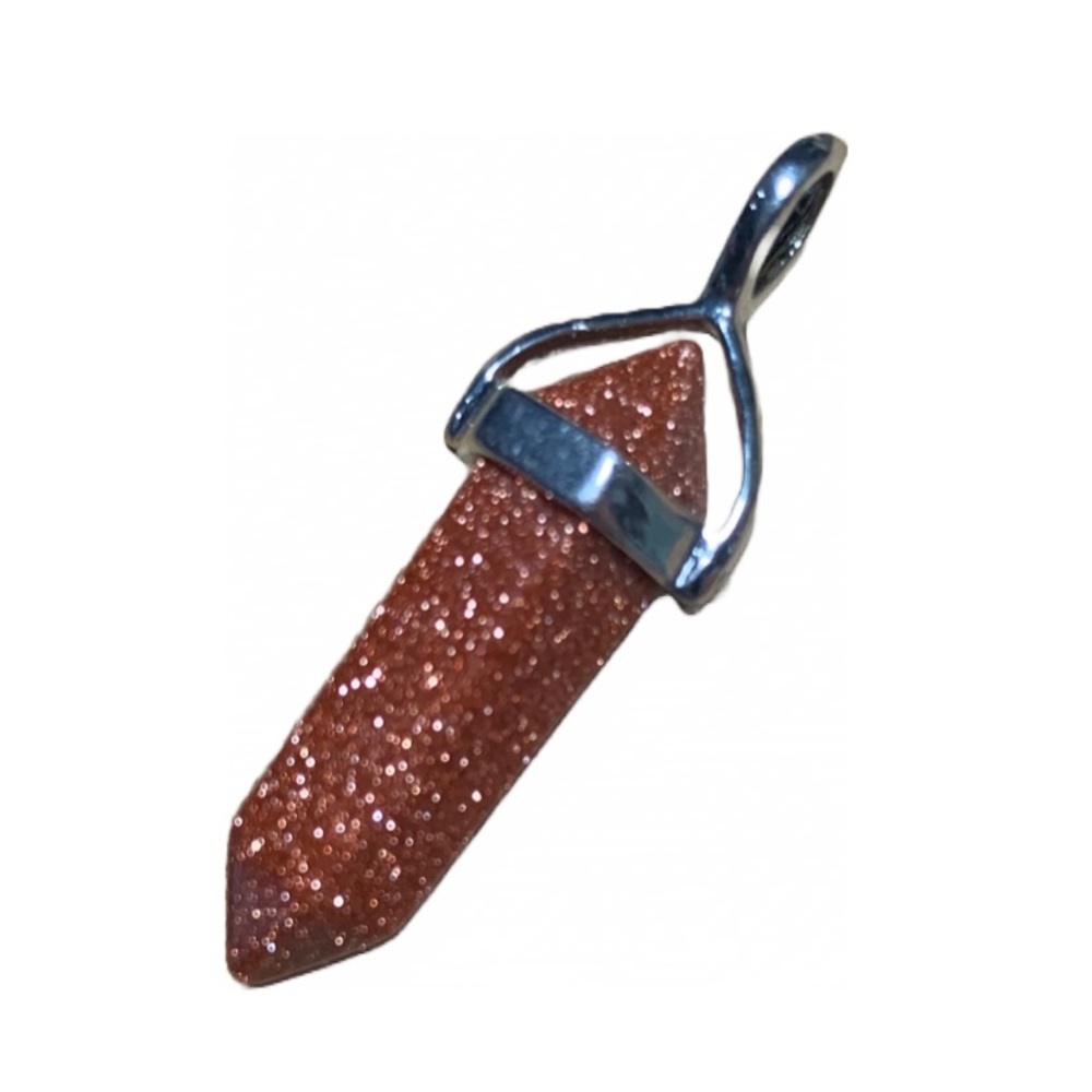 Sunstone brown wand/pendant
